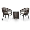 Image de Salon de jardin 3 pieces marron rotin 35.0 x 48 cm 2 personnes