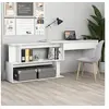 Image de Bureau d angle Blanc 200x50x76 cm Bois d ingénierie