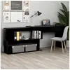 Image de Bureau d'angle Noir 200x50x76 cm Aggloméré