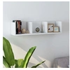 Image de Etagère murale à CD Blanc 75x18x18 cm Bois d ingénierie