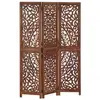 Image de Cloison de séparation 3 panneaux Marron 120x165cm Bois manguier