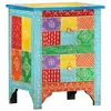 Image de Table de chevet peinte à la main 40x30x50 cm Bois de manguier286157