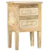 Image de Table de chevet peinte à la main 40x30x60 cm Bois de manguier