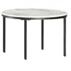 Image de Table Basse Table d'Appoint Table de Canapé Bout de Canapé Salon Salle de Séjour Maison Intérieur Blanc et Noir Ø65 cm Marbre Solide Véritable