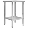 Image de Table de travail de cuisine 60x60x85 cm Acier inoxydable