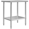 Image de Table de travail de cuisine 80x60x85 cm Acier inoxydable