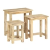 Image de 3-delige Tafeltjesset massief mangohout287489