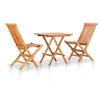 Image de Salon de jardin marron bois 2 personnes 60.0 x 60.0 x 65.0 cm 3 pieces