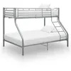 Image de Cadre de lit superposé sans matelas gris 140x200 cm 90x200 cm