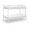 Image de Lit superposé sans matelas blanc métal 90x200 cm