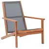 Image de Chaise de jardin Gris Bois d'eucalyptus solide et textilène