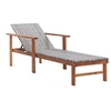 Image de Chaise longue H. 56 cm en bois massif L. 200 cm gris non pliable