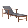 Image de Chaise longue noir H. 56 cm en bois massif L. 200 cm non empilable non pliable