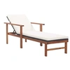 Image de Chaise longue H. 56 cm noir en acacia L. 200 cm non empilable non pliable