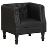 Image de Fauteuil echt leernoir