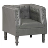 Image de Fauteuil echt leer gris