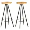 Image de Tabourets de bar lot de 2 bois de manguier brut286614