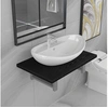 Image de Meuble de salle de bain en deux pièces Céramique Noir