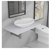 Image de Meuble de salle de bain en deux pièces Céramique Blanc