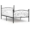 Image de Cadre de lit sans matelas avec sommier à lattes métal 90x200 cm