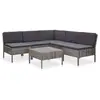 Image de Salon de jardin modulable resine tressee gris 6 pieces 69 x 69 x 67 5 personnes