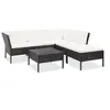 Image de Salon de jardin modulable resine tressee noir 6 pieces x 57 x 67 6 personnes