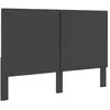 Image de Tête de lit Gris foncé Tissu 160x200 cm