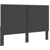 Image de Tête de lit Gris foncé Tissu 180x200 cm