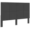 Image de Tête de lit touffetée Tissu 140x200 cm Gris foncé