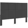 Image de Tête de lit Gris foncé Tissu 160x200 cm