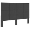 Image de Tête de lit Gris foncé Tissu 180x200 cm