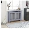 Image de Cache-radiateur - - Anthracite - MDF - Espace de rangement pour livres et cadres photo