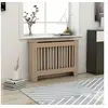 Image de Cache-radiateur en MDF brun - - 112x19x81 cm - Design à lattes