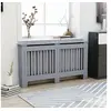 Image de Cache-radiateur Anthracite - - 152x19x81 cm - MDF - Espace de rangement pour livres et ornements