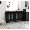Image de Cache-radiateur - - Noir - MDF - Espace de rangement pour livres et ornements