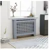 Image de Cache-radiateur Anthracite - - 112x19x81 cm - MDF - Espace de rangement pour livres et ornements