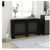 Image de Cache-radiateur Noir - - 152x19x81 cm - MDF - Espace de rangement pour livres et ornements