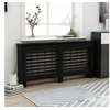 Image de Cache-radiateur - - Noir - MDF - Design à lattes