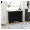 Image de Cache-radiateur Noir - - 112x19x81 cm - MDF - Espace de rangement pour livres et ornements