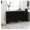 Image de Cache-radiateur Noir - - 152x19x81 cm - MDF - Espace de rangement pour livres et ornements