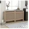 Image de Cache-radiateur en MDF brun - - 172x19x81 cm - Fonction décorative et espace additionnel