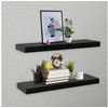 Image de Etagères murales flottantes 2 pcs Noir 60x20x3,8 cm