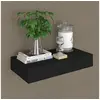 Image de Etagère murale flottante avec tiroir Noir 48x25x8 cm