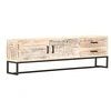 Image de Tv-meubel 140x30x45 cm massief acaciahout wit287328