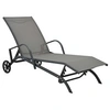 Image de Chaise longue H. 32 cm gris L. 200 cm en acier non empilable non pliable