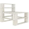 Image de Canapé de milieu palette de jardin bois blanc 49334