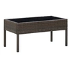 Image de Table de jardin Marron 75x40x37 cm Résine tressée