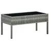 Image de Table de jardin Gris 75x40x37 cm Résine tressée