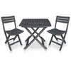 Image de Ensemble de bistro pliable 3 pcs Plastique Anthracite