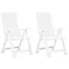 Image de Chaises inclinables de jardin lot de 2 Plastique Blanc